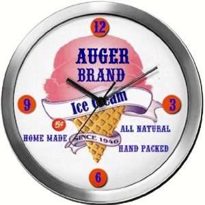  AUGER 14 Inch Ice Cream Metal Clock Quartz Movement 