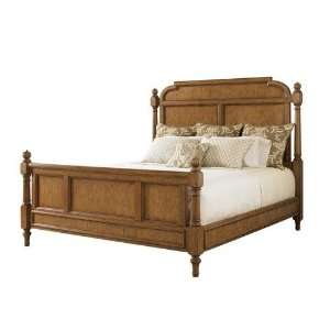   Hathaway Panel Bed in Distressed Warm Saddle Brown   King Home