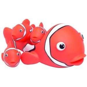  Clown Fish Family 4 piece Bath Tub Toy: Toys & Games