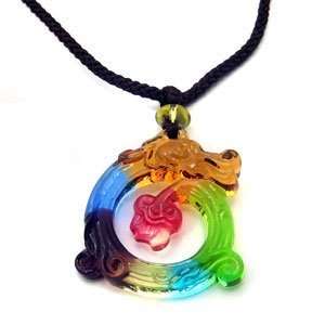  Liuli Colorful Dragon Glass Pendant Necklace: Everything 