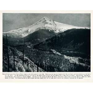  1912 Print Mount Hood Sandy Canyon Barrett Spur Ladd 