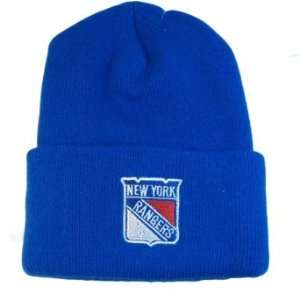  NHL New York Rangers Cuff Beanie   Royal Blue: Sports 