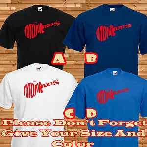 SALE THE MONKEES ROCK BAND T Shirt SIZE  S, M, L, XL, XXL ONE SIDES 4 