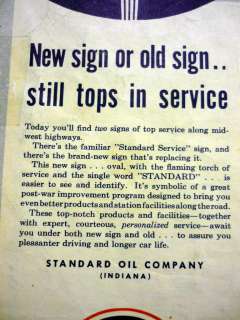 VINTAGE 1940s STANDARD OIL (INDIANA) NEBRASKA MAP TORCH  