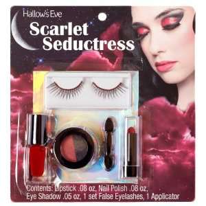 Lets Party By Paper Magic Hallows Eve Red Makeup and False Eyelashes 