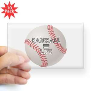   Sticker Clear (Rectangle 10Pk) Baseball Equals Life: Everything Else