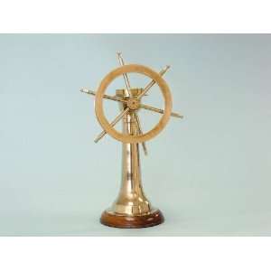  Brass Ship Wheel Compass 18