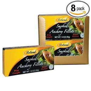 Roland Smoked Anchovy Fillets, 1.8000 Ounce (Pack of 8)
