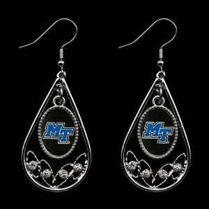 Middle Tennessee State Blue Raiders Ladies Tear Drop Crystal Dangle 