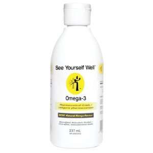   Omega 3 Liquid Fish Oil, Natural Mango Flavor: Health & Personal Care