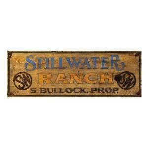 Customizable Large Stillwater Ranch Vintage Style Wooden Sign:  