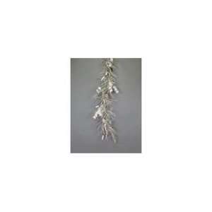   White/Green Snowflake/Pine/Cone Christmas Garland  