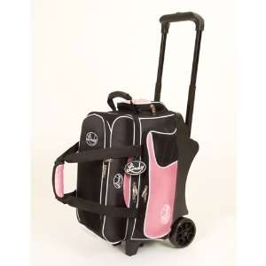   Linds Deluxe 2 Ball Roller Bowling Bag  Black/Pink