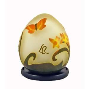 La Rochere French Art Glass Art Nouveau Butterfly Egg:  