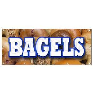   SIGN fresh made bagel shop deli signs hot bakery Patio, Lawn & Garden
