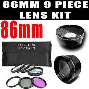  DM Optics 86mm +1 +2 +4 +10 Close Up Macro Filter Set with 
