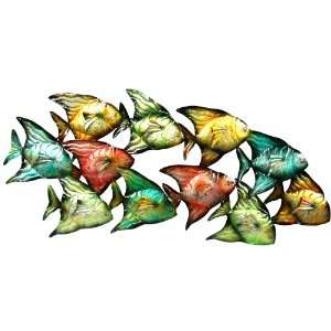 Link Direct J03227 UPS Metal Colorful Fish Wall Plaque