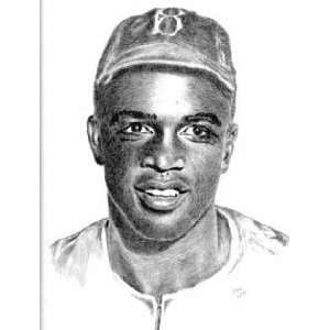  Jackie Robinson Brooklyn Dodgers 10x12 Lithograph: Sports 