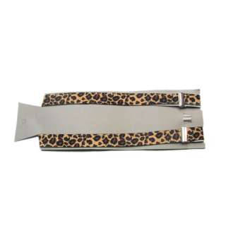 New Mens Womens Leopard Elastic Clip Braces Suspenders  