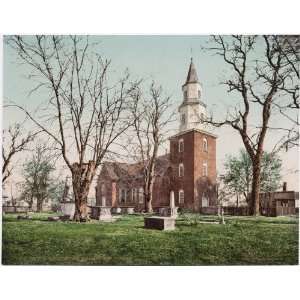  Reprint Bruton Parish Church, Williamsburg, Virginia 1902 