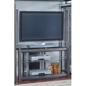  Dark Grey Finish Metal LCD / Plasma Flat Panel TV Stand 