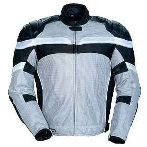  ARMOR RACING MESH & LEATHER Motorcycle Jacket Gray XL 