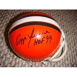 Ozzie Newsome Autographed Cleveland Browns mini helmet w/ COA and HOF 