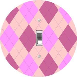  Rikki KnightTM Purple Argyle Design Art Light Switch Plate 