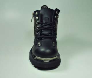 HARLEY DAVIDSON Havoc 5 Women Size Side Zip Black Leather Biker Boots 