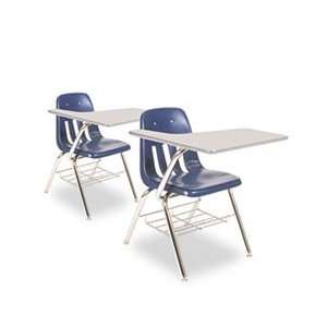 9700 Series Chair Desk, 18 3/4w x 31d x 30 1/2h, Gray Nebula/Navy, 2/C 