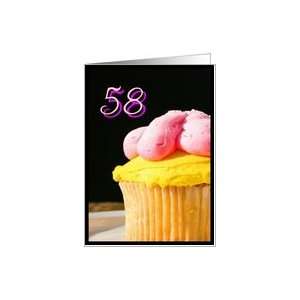  Happy 58th Birthday muffin Card Toys & Games