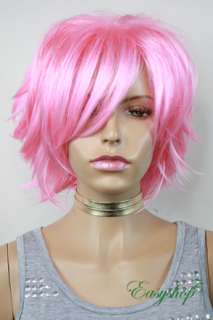 W219 Pink Goth Animation Cosplay Wig Free Ship  