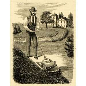  1873 Print Lawn Mower Antique Garden Machinery Grass Colt 