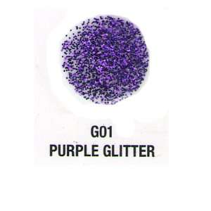  Verity Nail Polish Purple Glitter G01: Health & Personal 