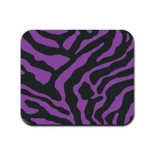    Zebra Print   Purple and Black Mousepad Mouse Pad: Electronics