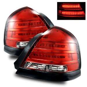  98 03 Ford Crown Victoria Red/Clear LED Tail Lights 