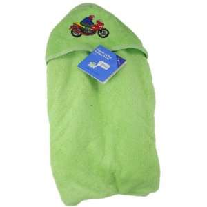    Soft Baby Hooded Bath Towel, Color: Green, Features: Motorcycling