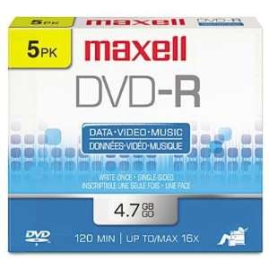  Maxell DVD R Discs 4.7GB 16x With Jewel Cases Gold 5/Pack High 
