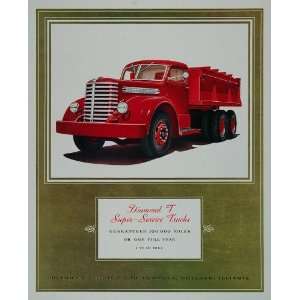   Diamond T Super Service Dump Truck   Original Print Ad: Home & Kitchen