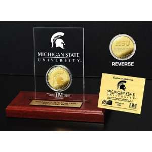  Highland Mint Michigan State Spartans 24KT Gold Coin 