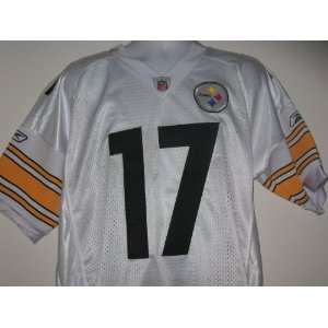  Mike Wallace # 17 Pittsburgh Steelers Jersey White Size 