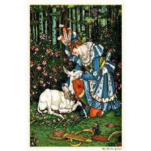  Hind in the Wood   In the Forest   Poster by Walter Crane 
