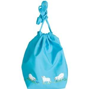   Moon Meadow Pouch Drawstring Project Bag 9.75X11.5 Turquoise Arts