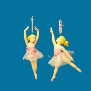   Dancer in Pink Tutu Christmas Figure Ornaments 6 Home & Kitchen