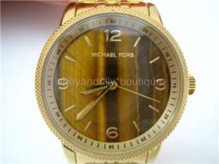 NEW Michael Kors TIger Eye Brown Gold Watch MK5099 5099  