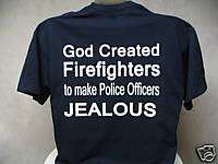 God Created Firefighters, T Shirt, Firefighter Shirt 2X  
