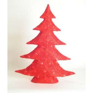  Sisal Christmas Tree with Lights  Red: Home & Kitchen