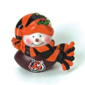 NFL Cincinnati Bengals Musical Light up Snowman Christmas Ornaments 