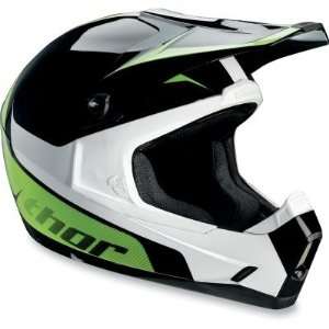 Thor Mens Quadrant Helmet , Color Black/Green, Size Lg, Style Bio 