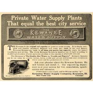  1913 Ad Kewanee Water Supply System Plants Plumbing 